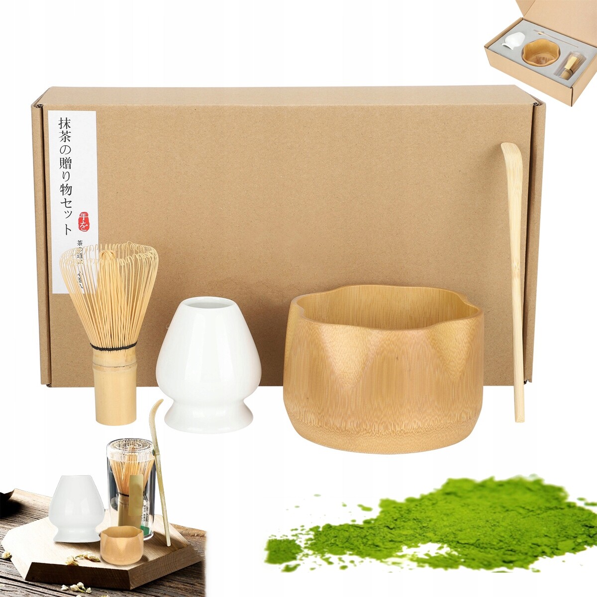Dárková Sada Startovacího Čaje Matcha Ideální Pro LIDI Nebo Amatéry