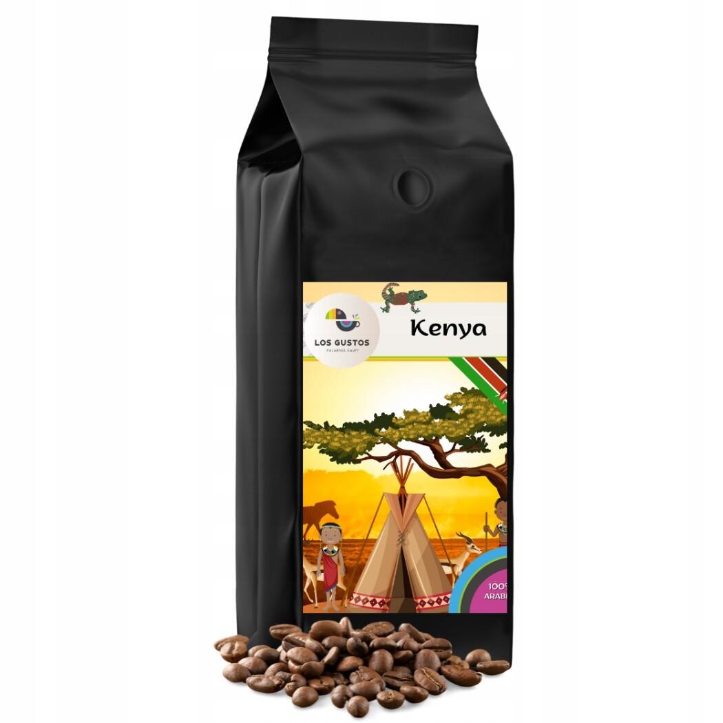 Káva zrnková 1kg Kenya 100% Arabica Čerstvě pražená Los Gustos