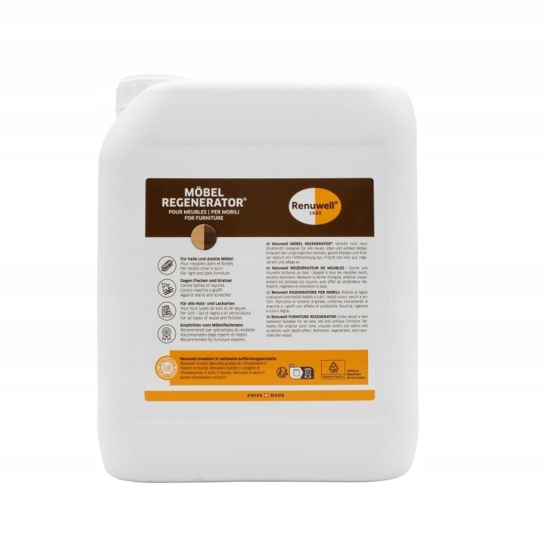 Renuwell Tekutý čistič a ochrana nábytku se včelím voskem, 5 litrů