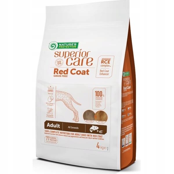 Nature's Protection Dog Dry Red Coat Adult Grain Free Salmon 4 kg