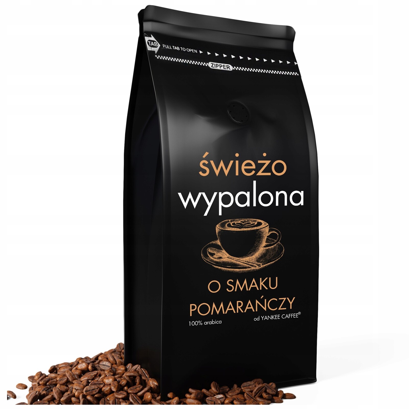 Káva zrnková 1 kg Čerstvě Pražená 100% příchuť arabica Pomerančová
