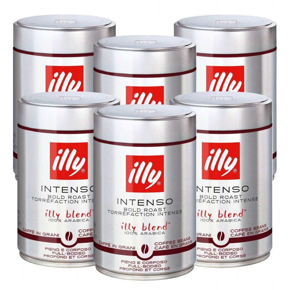 Zrnková káva illy Espresso Intenso Dark 6x250g