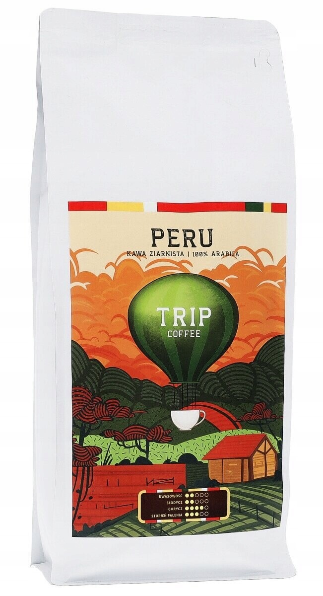 Káva zrnková Trip Coffee Peru 100% Arabica 1 kg Čerstvě Pražená