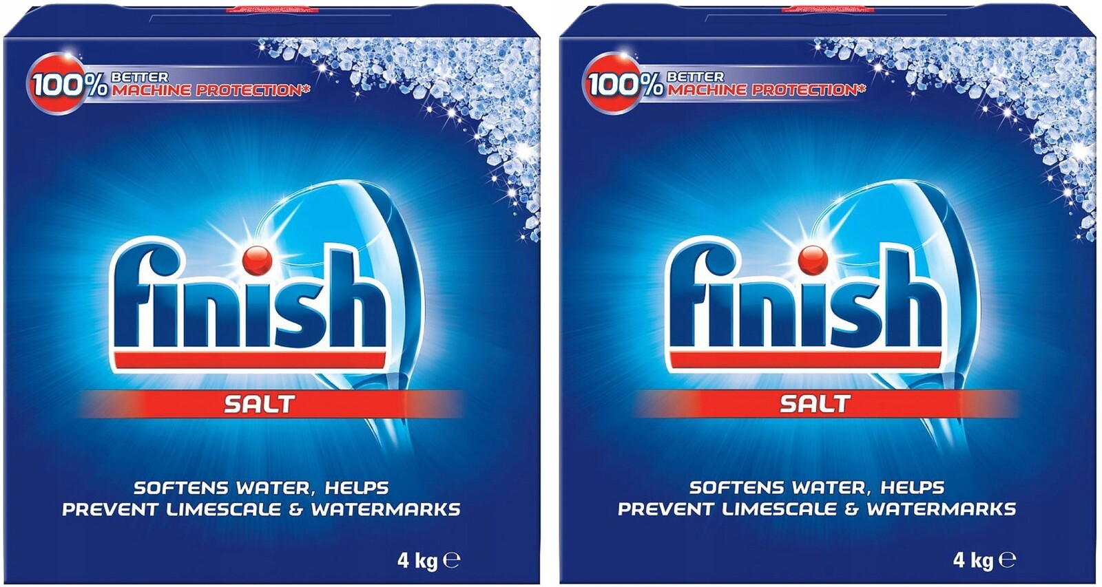 2 x Hrubozrnná ochranná sůl do myčky nádobí Finish 4 kg x2