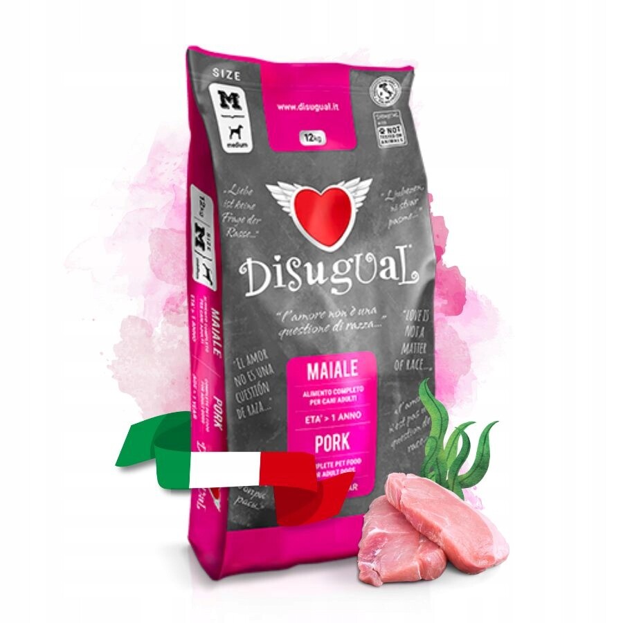 Disugual Krmivo suché pro dospělého psa Vepřové velikost M 12 kg