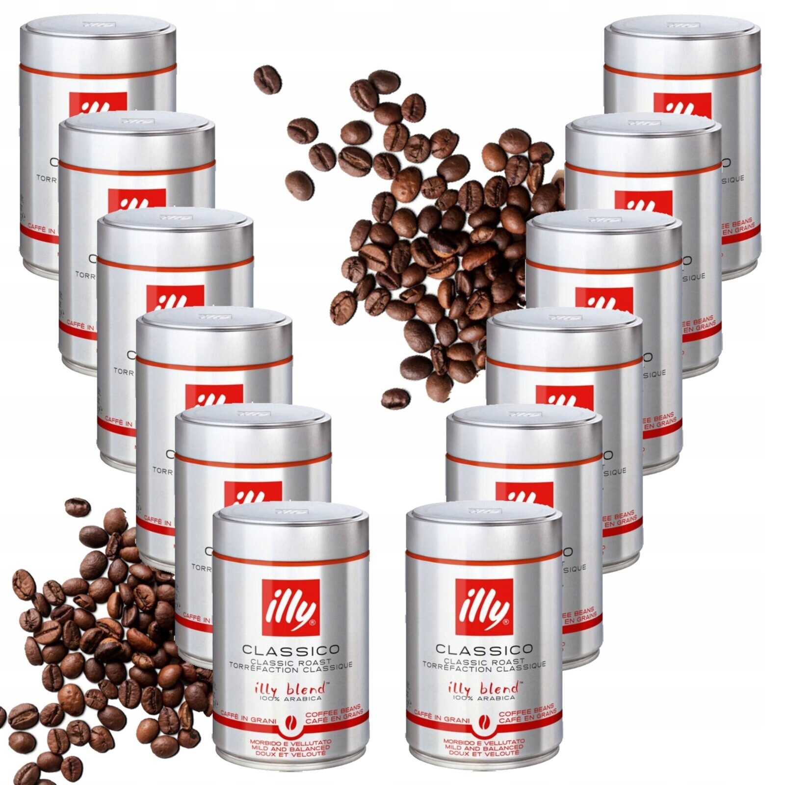 Set Káva zrnková illy Espresso Classico 100% Arabika 12x250g