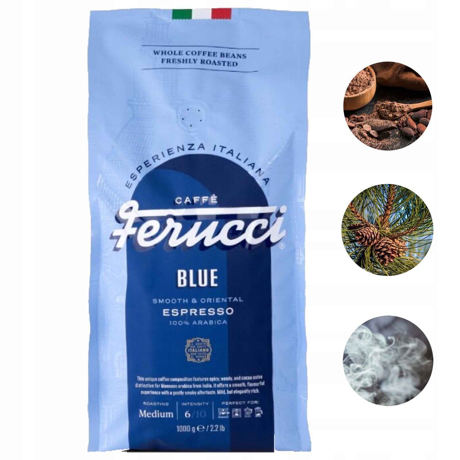 Káva zrnková Ferucci Blue 100% Arabica 1kg