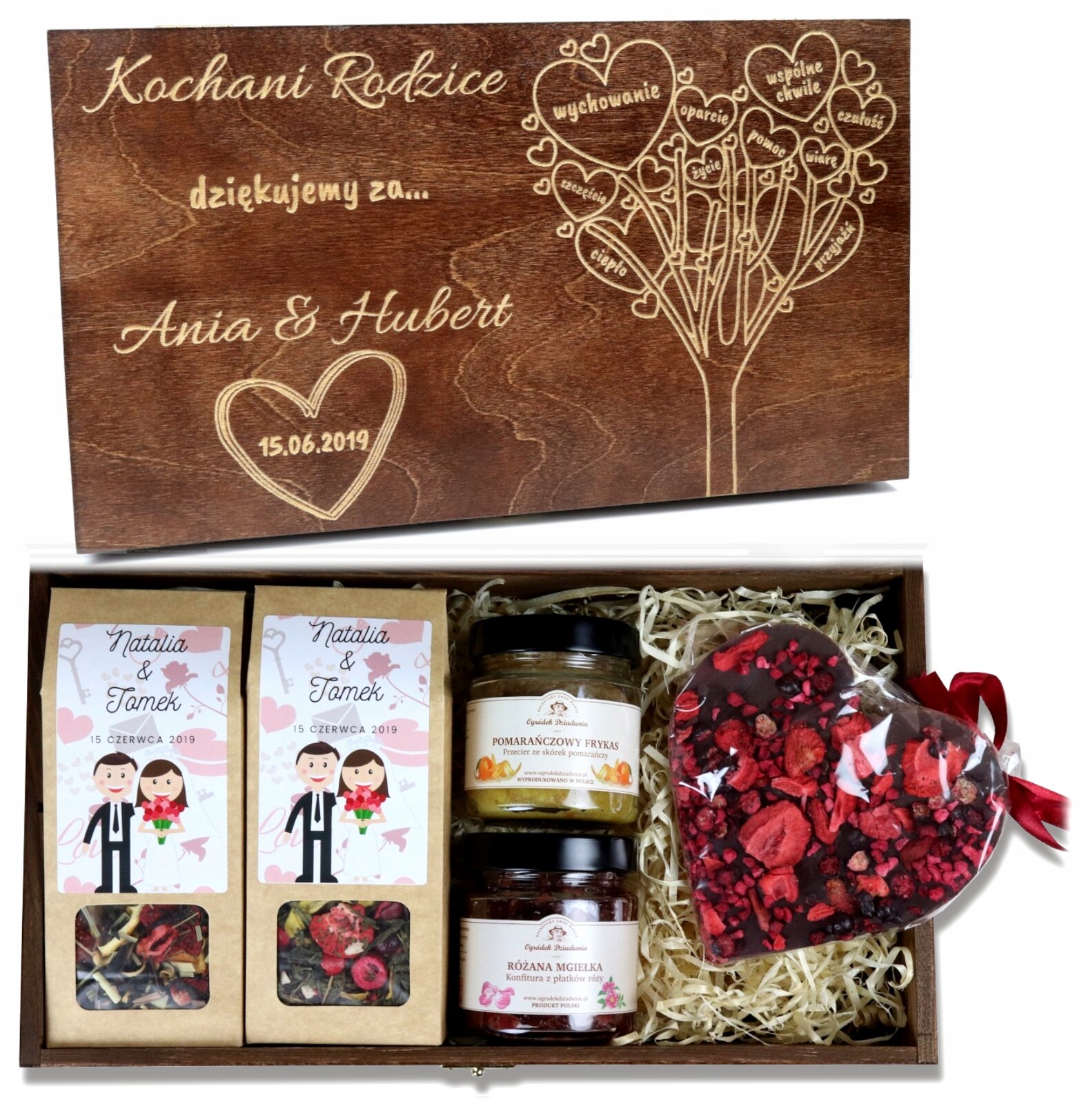 Dárková krabička na gravírovaný čaj čokoláda