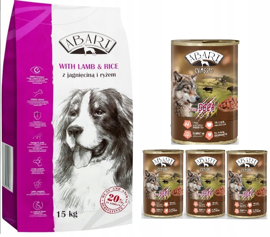 Abart Premium Jehněčí a rýže 15KG/ 20% Maso