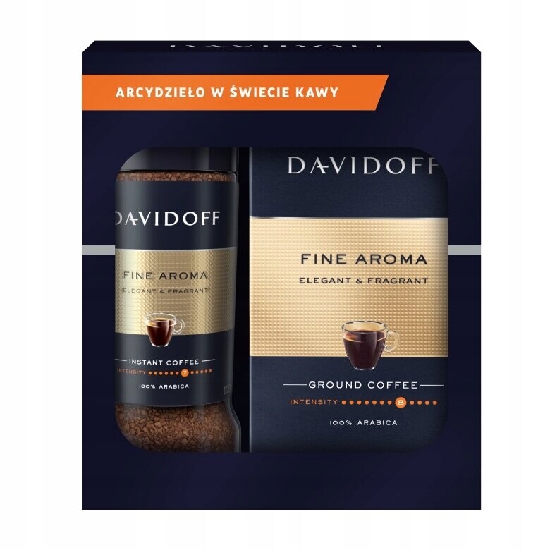 Mix set Davidoff Fine Aroma mletá káva 250g rozpustná 100g