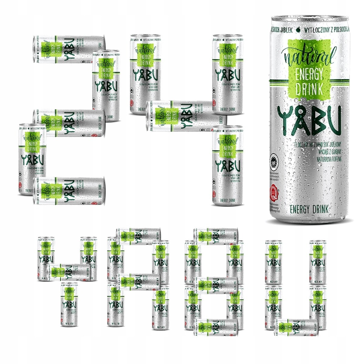 24 x Yabu Natural Energy Jablečný nápoj 250 ml Set Bez Přidaného Cukru Nápoj