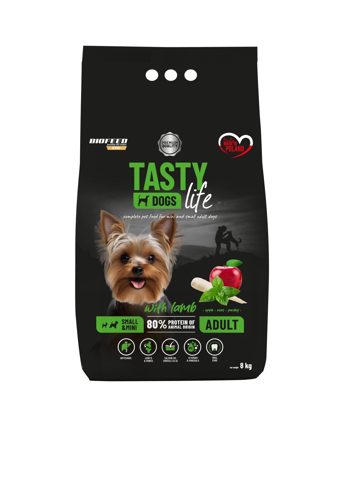 Tasty Dogs Life Suché krmivo pro psy mini a malých plemen jehněčí 8 kg