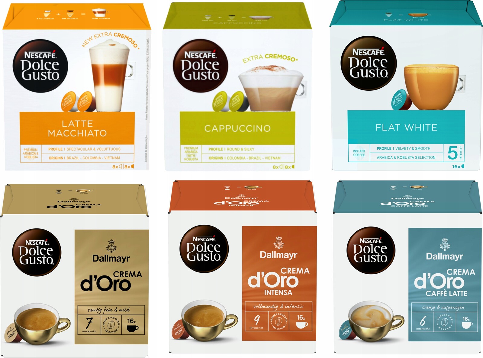 Kapsle pro Dolce Gusto Nescafe Dallmayr Sada 6 x 16