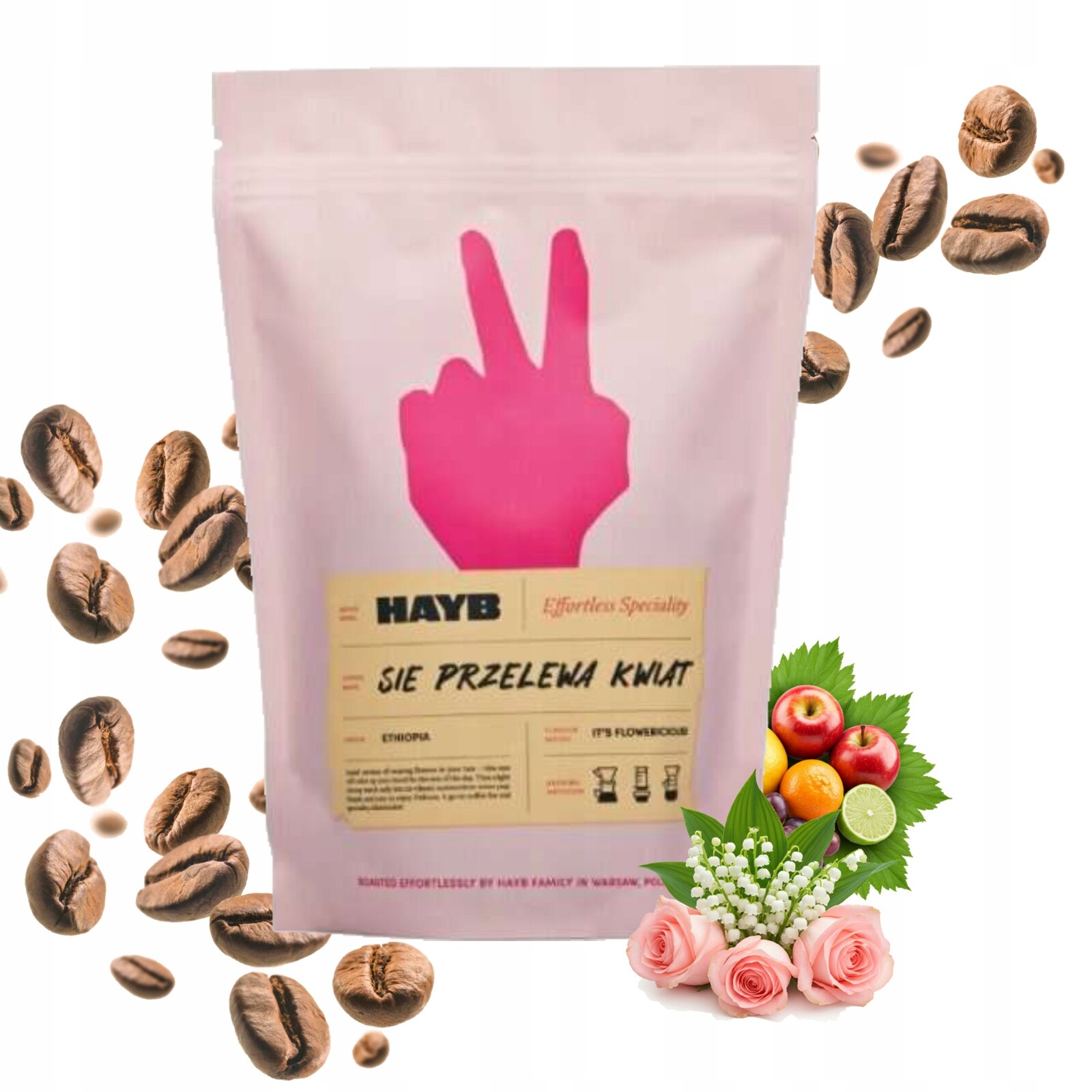 Káva zrnková pod přeliv Hayb Sie Přelévá Květ 100% Arabika 500g