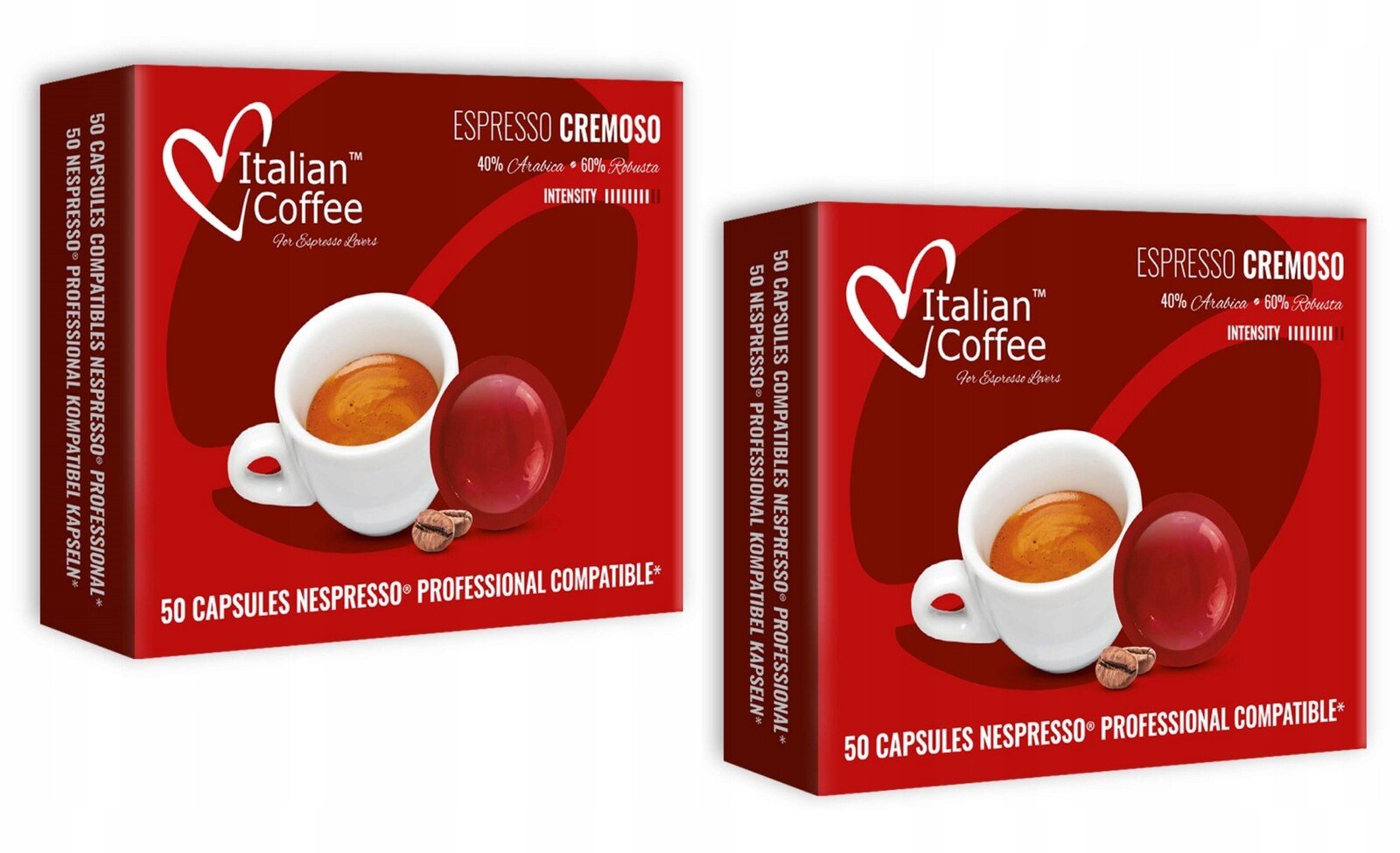 Kapsle pro Nespresso Professional Italian Coffee Caffe Cremoso 100 ks