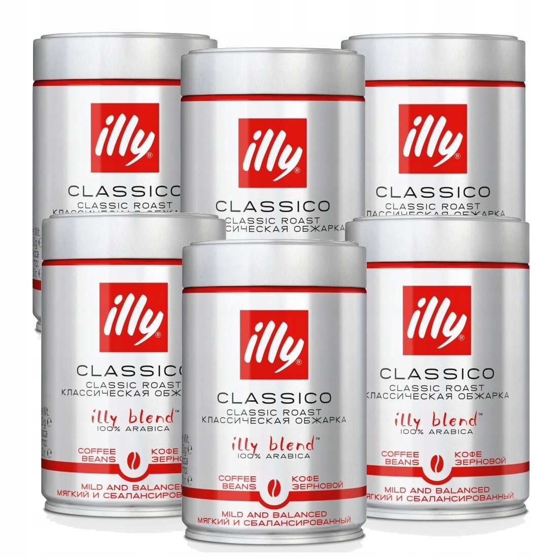 Zrnková káva illy Espresso Classico 6x250g