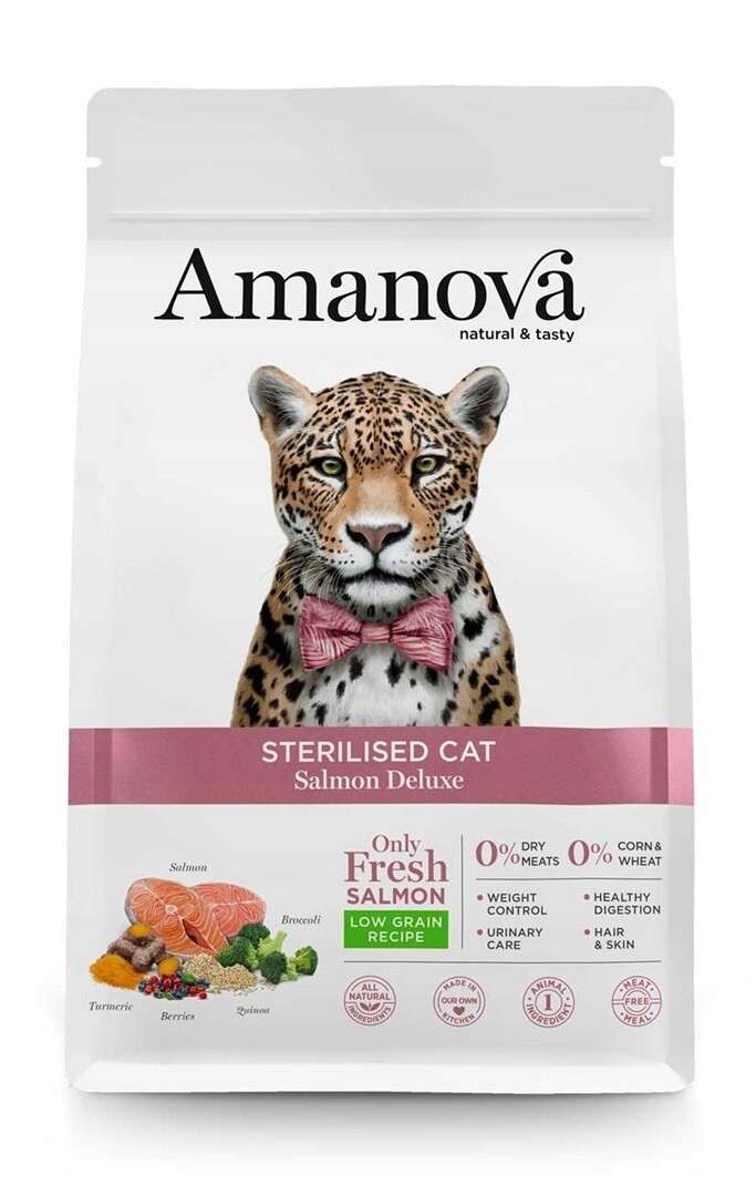 Amanova Cat Sterilizovaný losos Deluxe 1,5kg