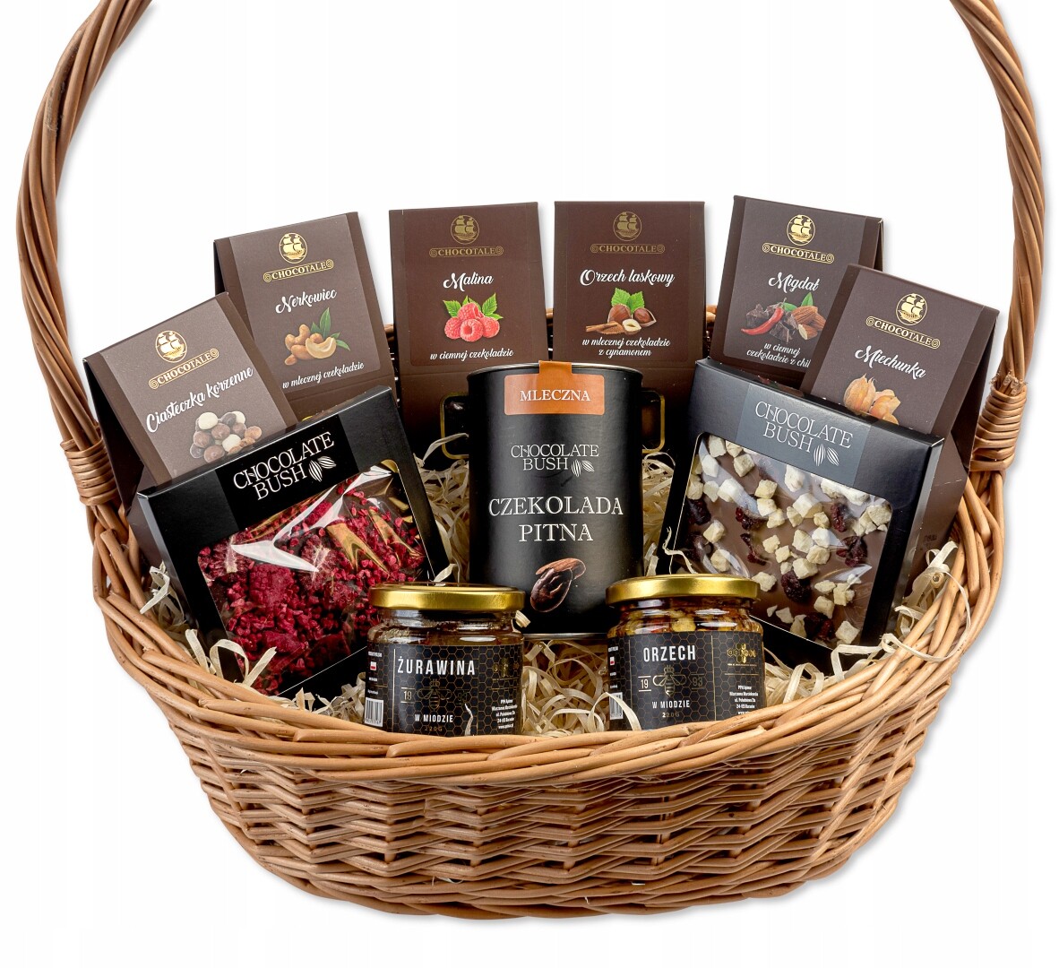 Dárkový koš, sada sladkostí oříšků a sušených ovocí, čokoláda, poděkování, velký dárek