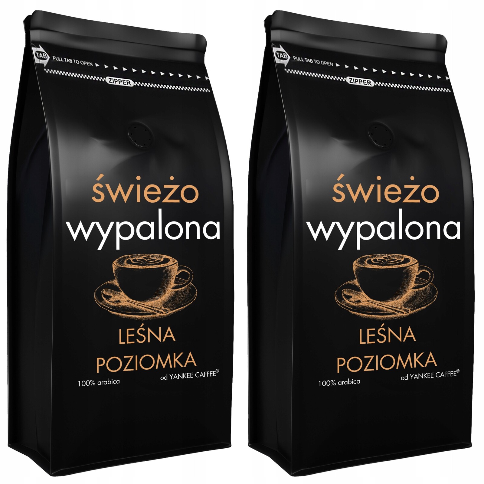 Káva zrnková 2x1kg Čerstvě Pražená 100% Arabica s příchutí Lesní Jahoda