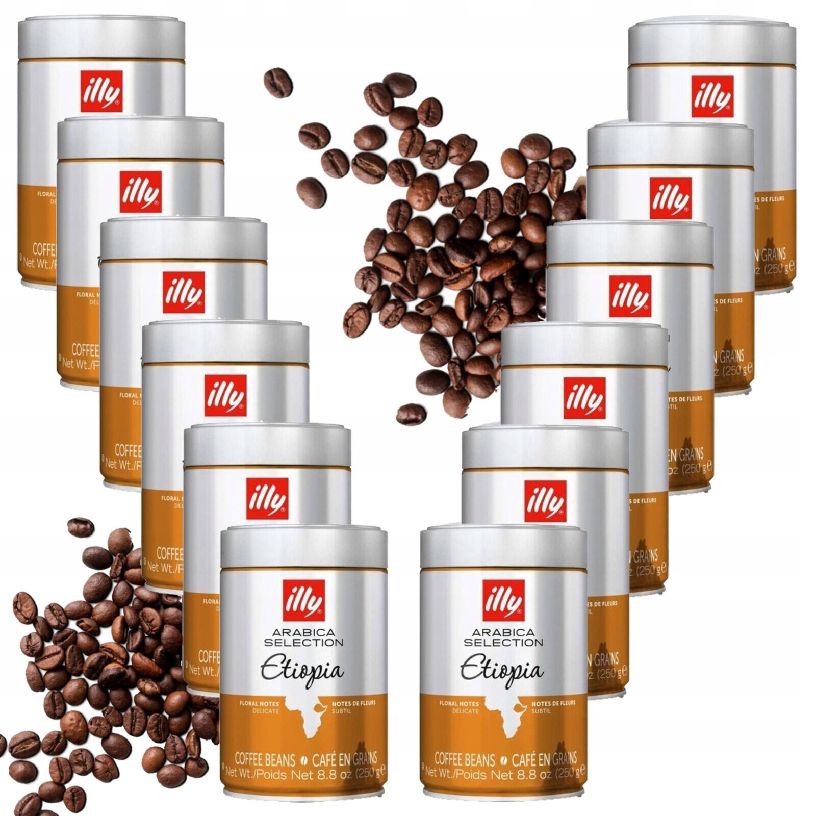 Sada Káva zrnková illy Monoarabica Etiopie 100% Arabika 12x250g
