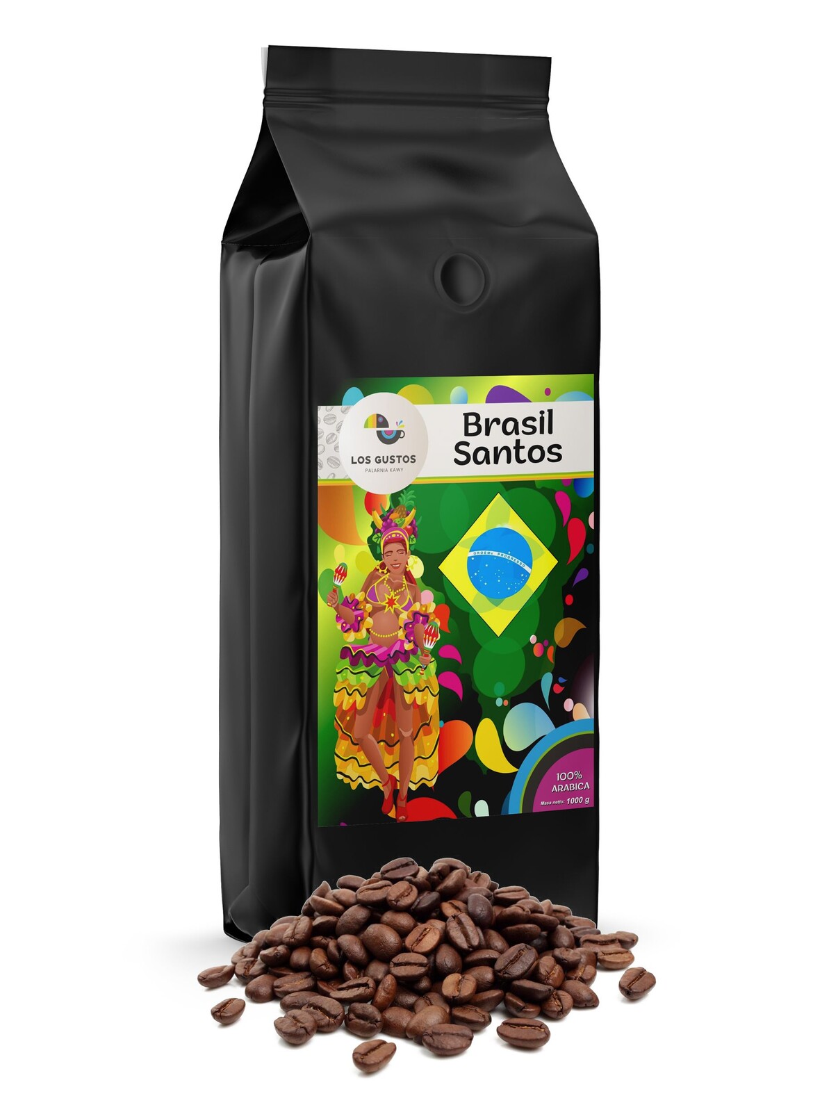 Káva zrnková 1kg Brasil Santos 100% Arabica Čerstvě pražená Los Gustos