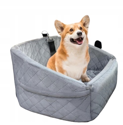 Autosedačka Přepravka Pro Malé Psy 31x52x53 cm Šedá