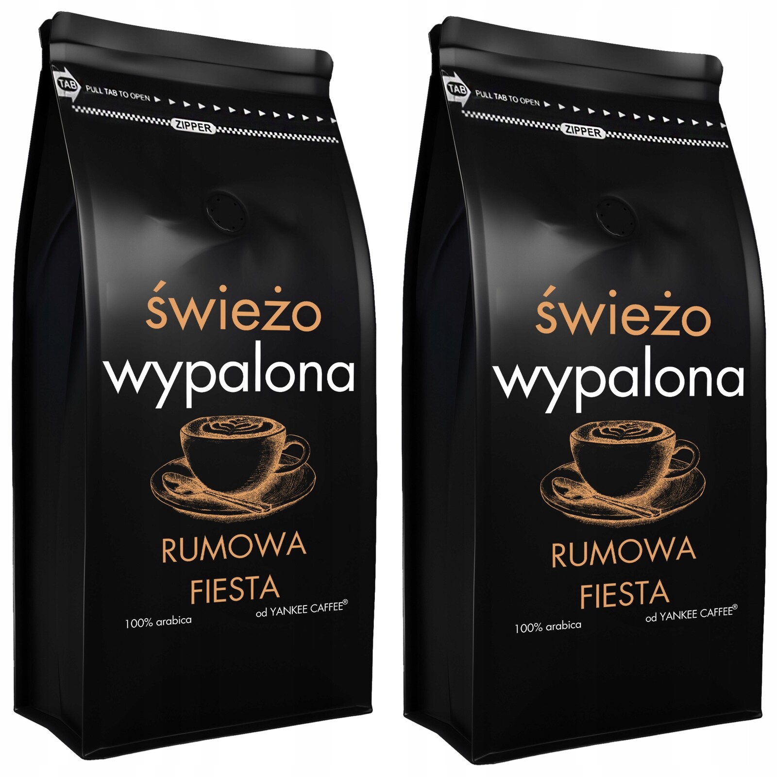 Káva zrnková do kávovaru 2x1kg Čerstvě Pražená 100% příchuť arabica Rumová