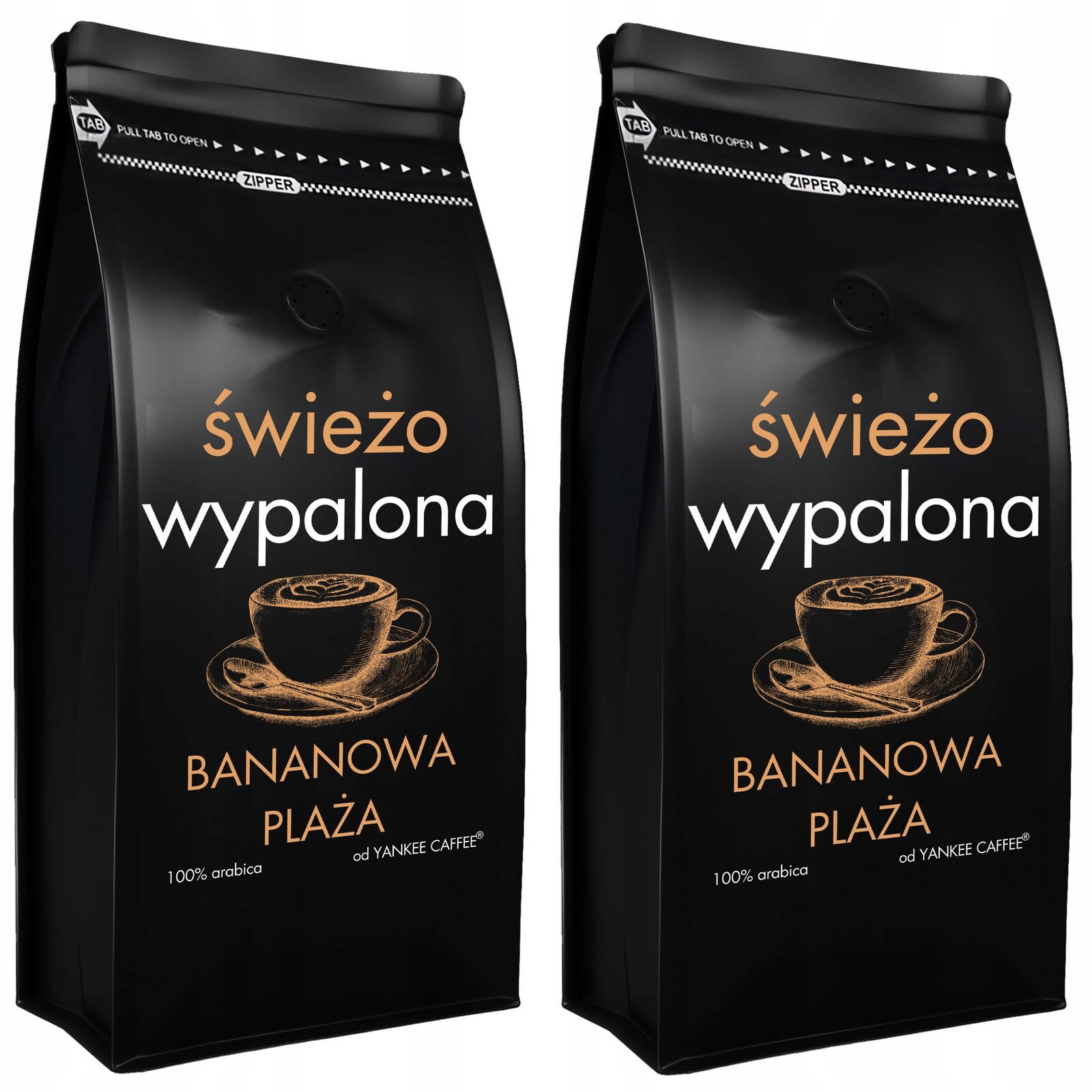 Káva zrnková 2x1 kg Čerstvě Pražená 100% Arabica příchuť Banánová