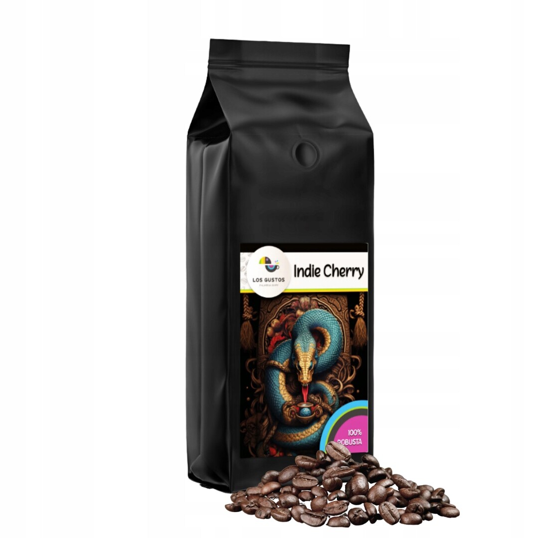 Káva zrnková 1 kg Indie Cherry 100% Robusta -los Gustos
