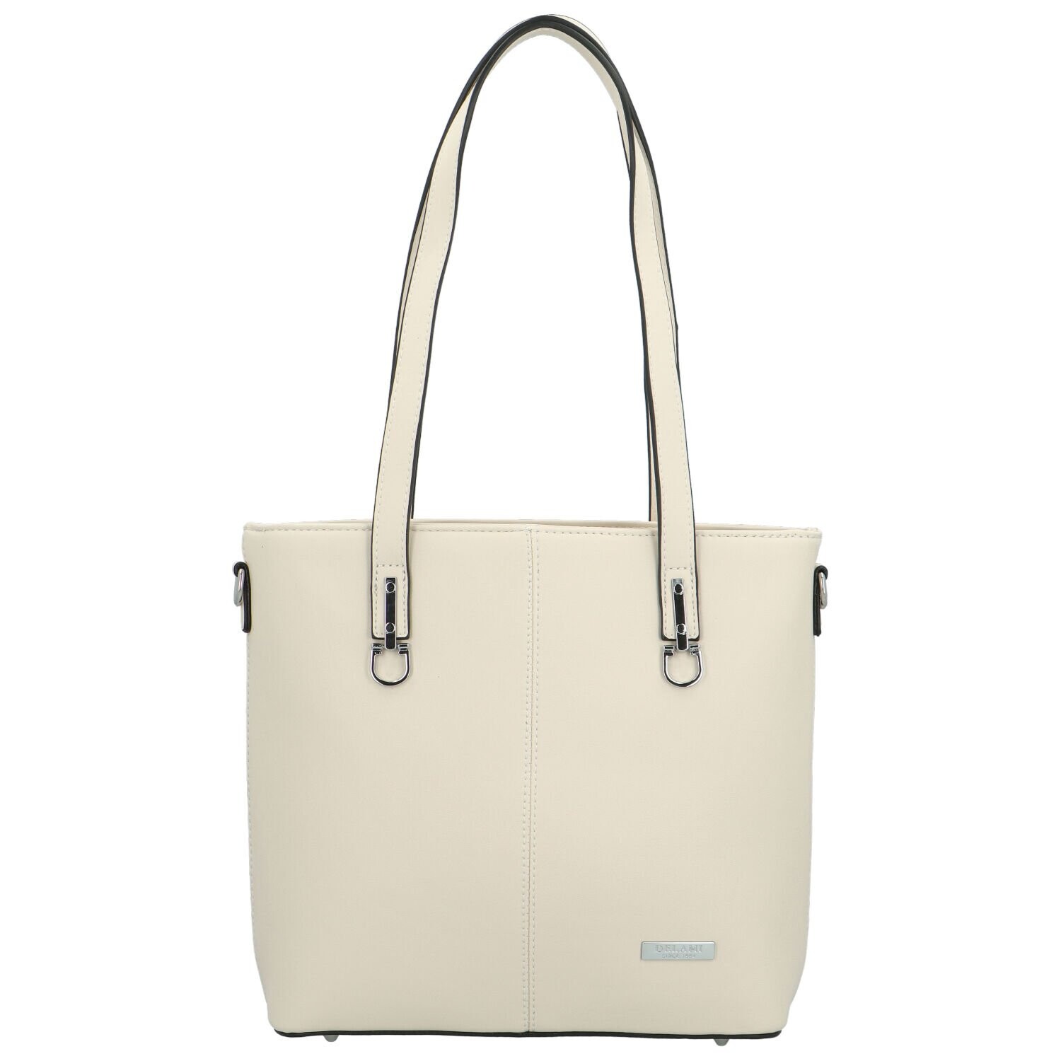 Luxusní dámská kabelka na rameno Delami Royal Class, světle krémová