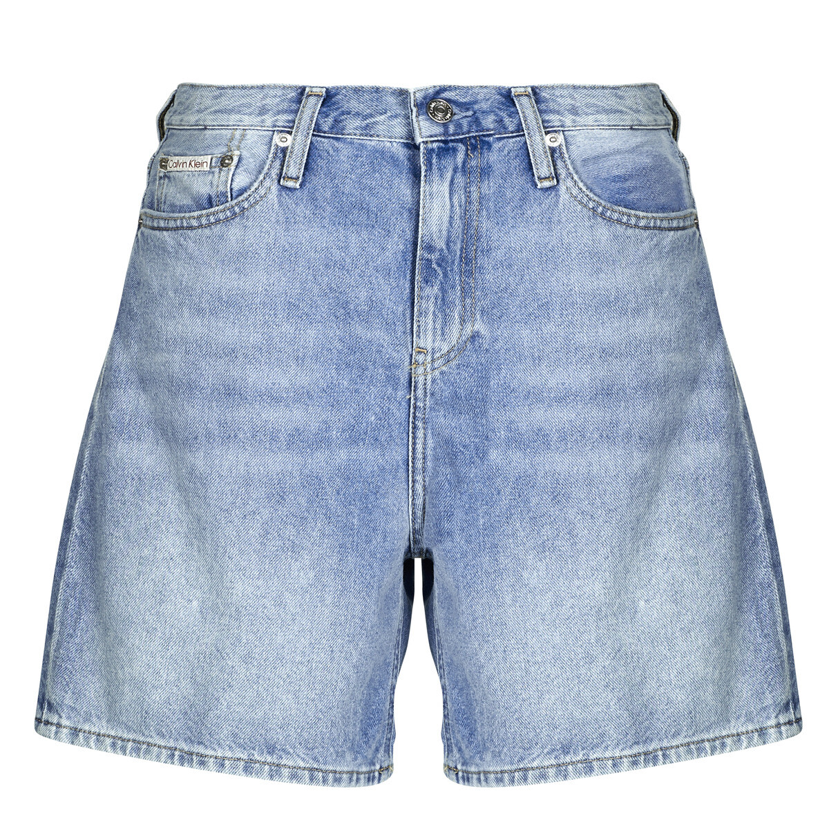 Calvin Klein Jeans  MOM SHORT  Modrá