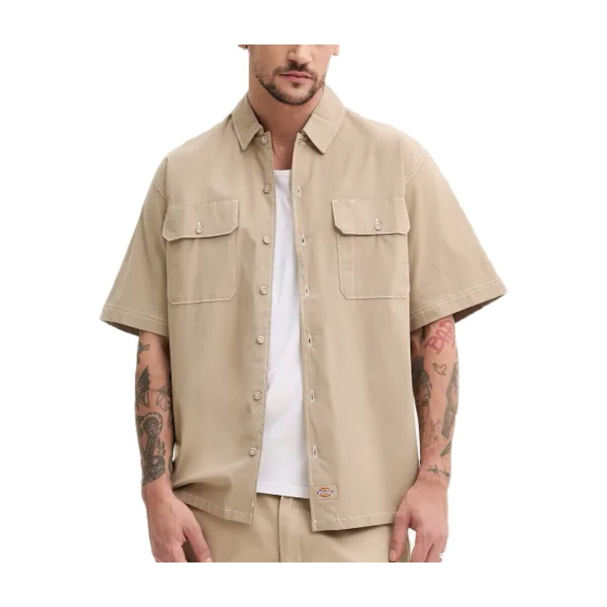 Dickies  RIVERBEND WORK SHIRT  Hnědá