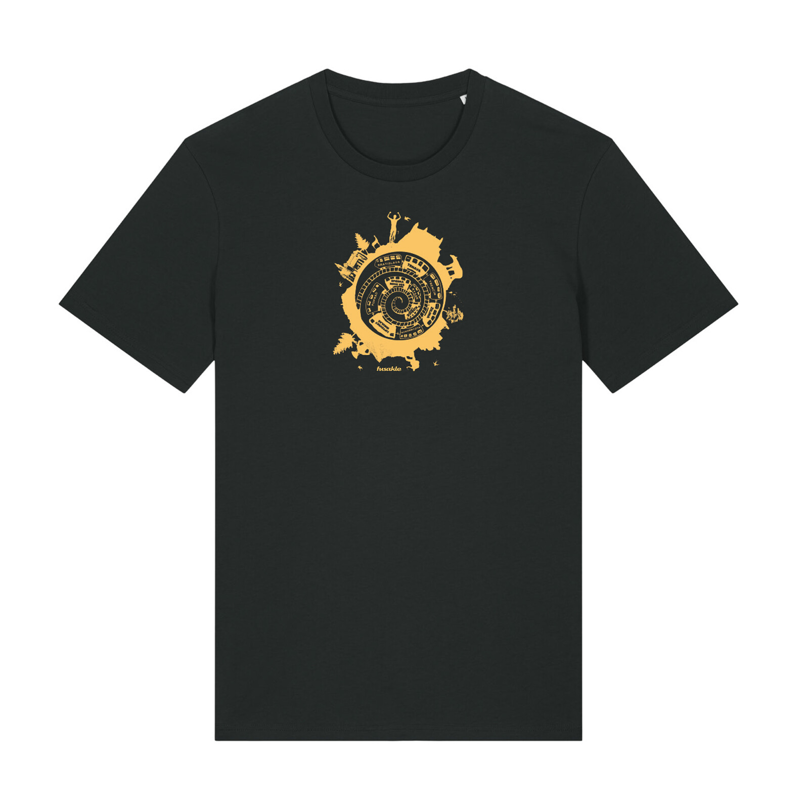 Tričko Cesta vlakem černé