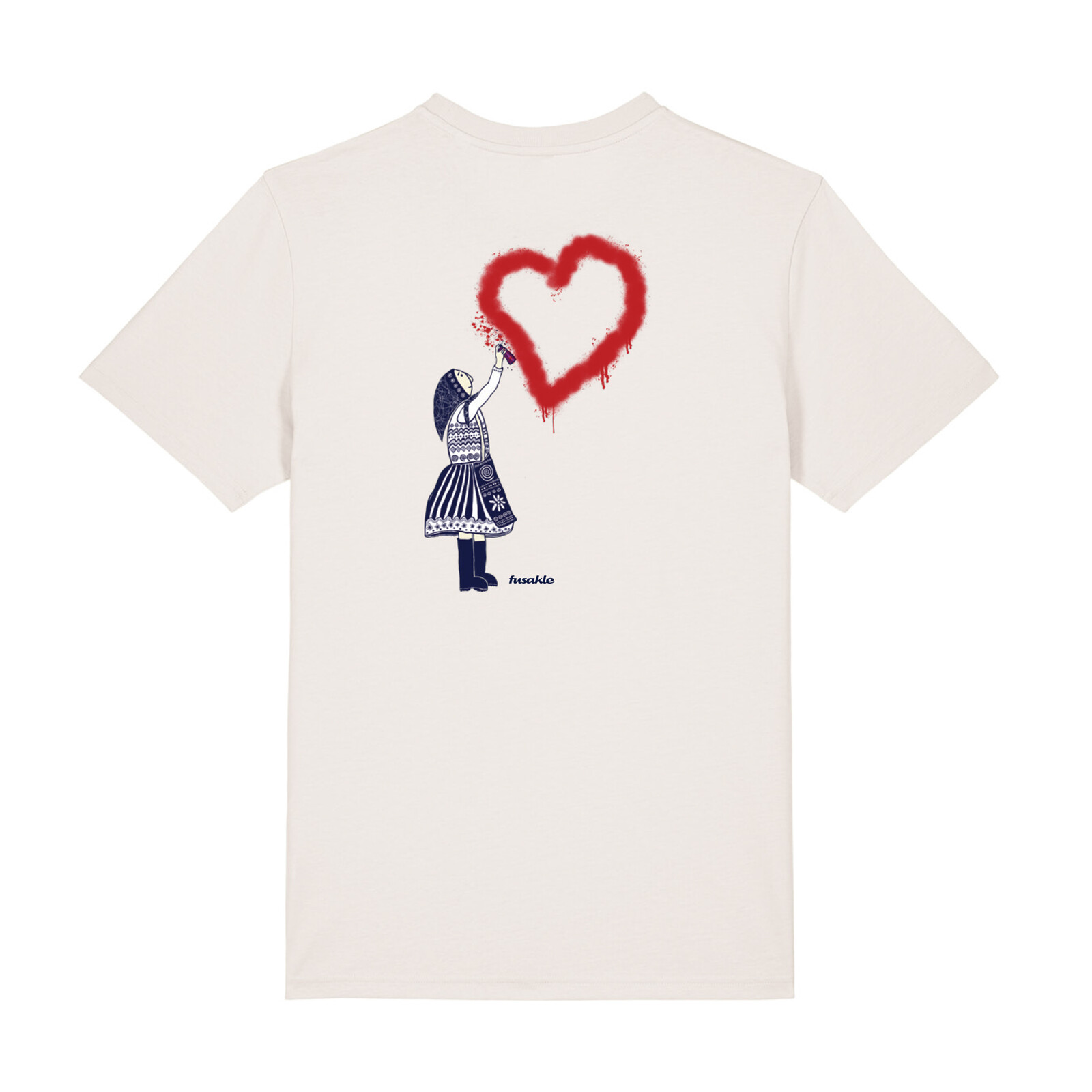 Tričko Babička sprejerka béžové s potiskem na zádech