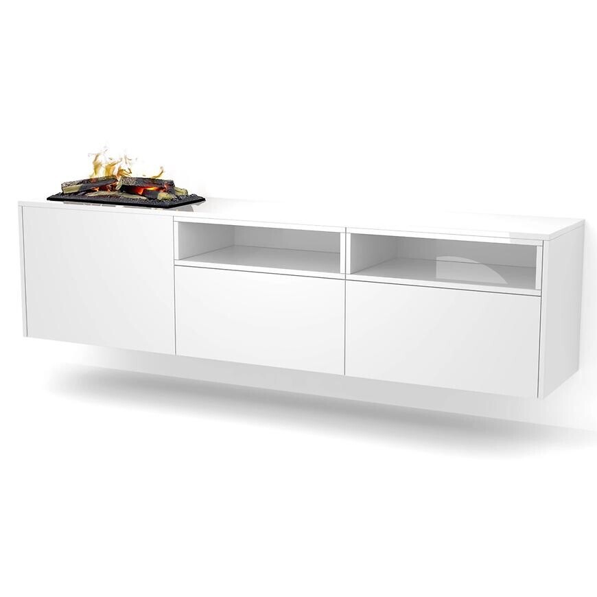 Elektrický krb Tecero Cassette 400/600 bílý leskly