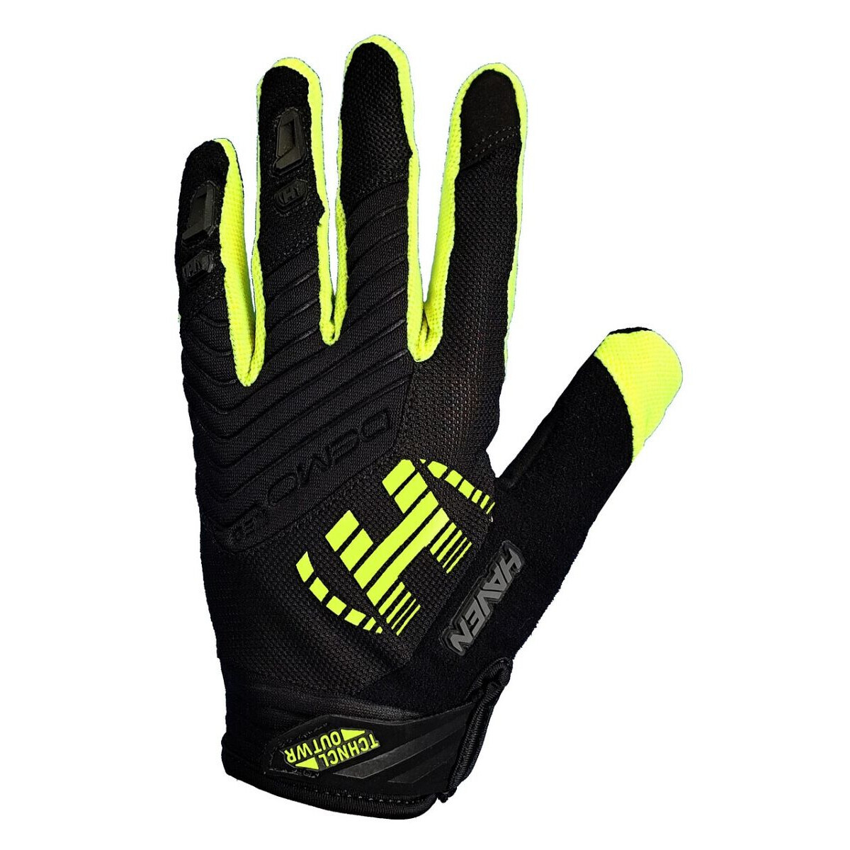 Rukavice dlouhoprsté Haven Demo Neo Long - černé-zelené, M