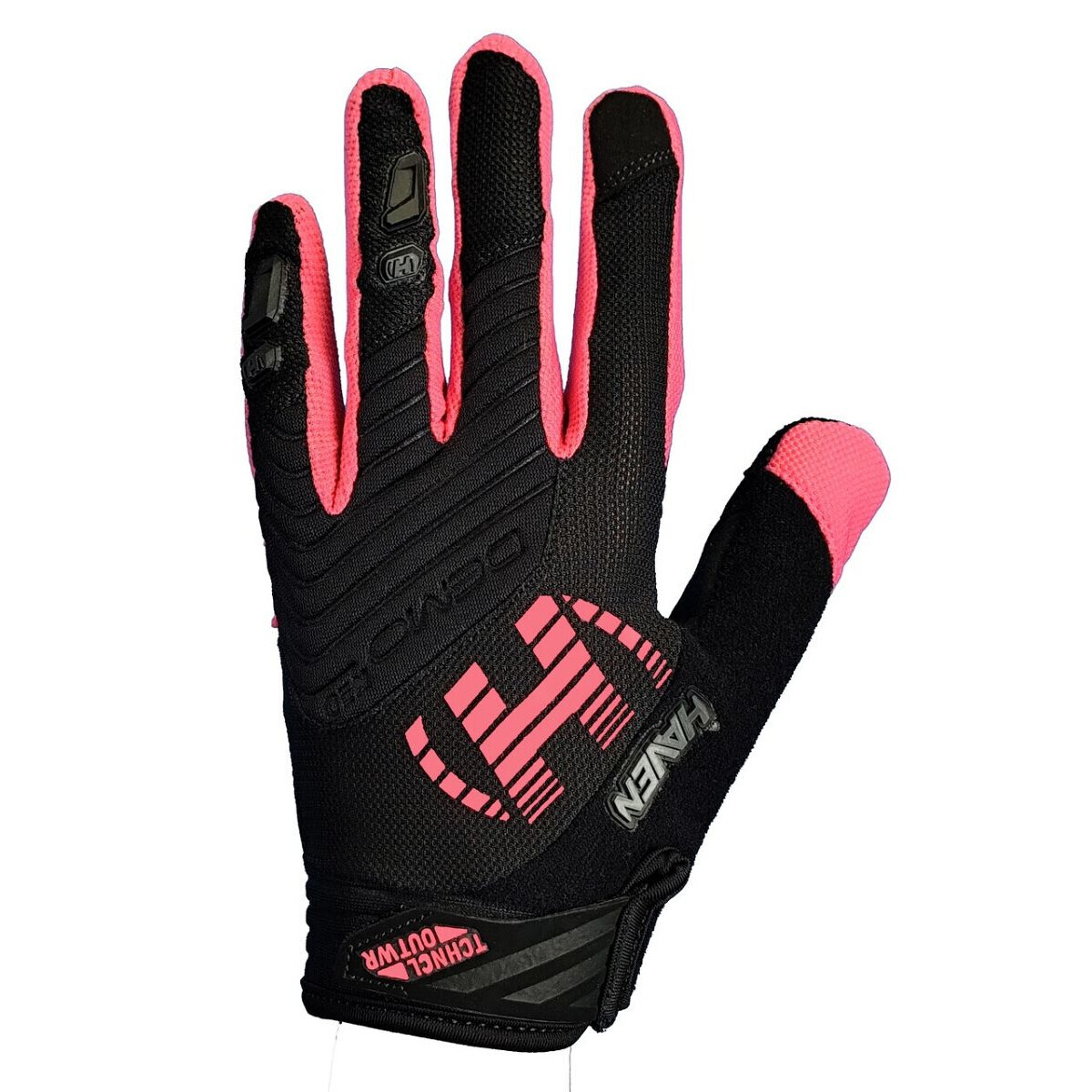Rukavice dlouhoprsté Haven Demo Neo Long - černé-růžové, M