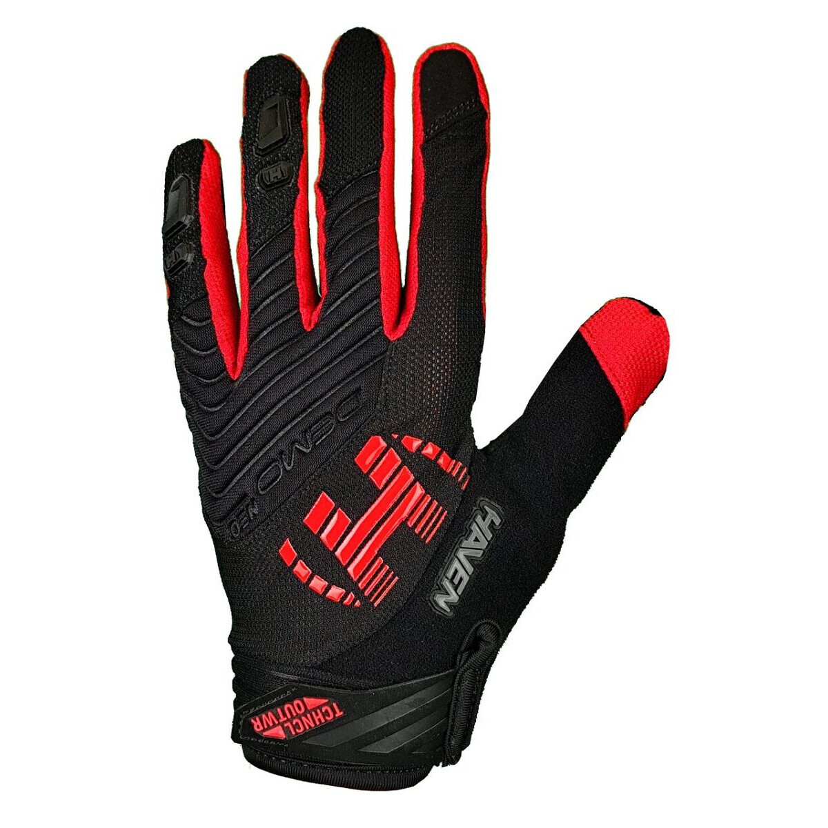 Rukavice dlouhoprsté Haven Demo Neo Long - černé-červené, M
