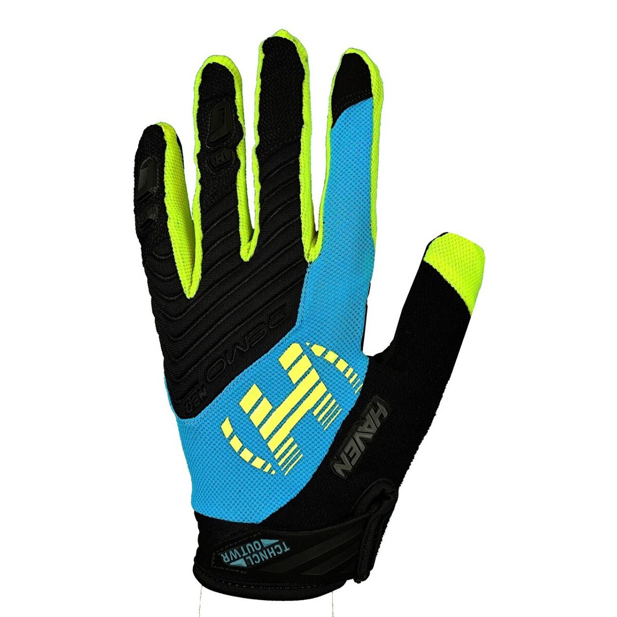 Rukavice dlouhoprsté Haven Demo Neo Long - černé-modré-zelené, M