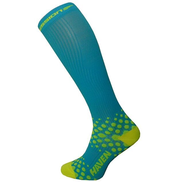 Kompresní podkolenky Haven EvoTec CoMax High - modré-žluté, 4-5