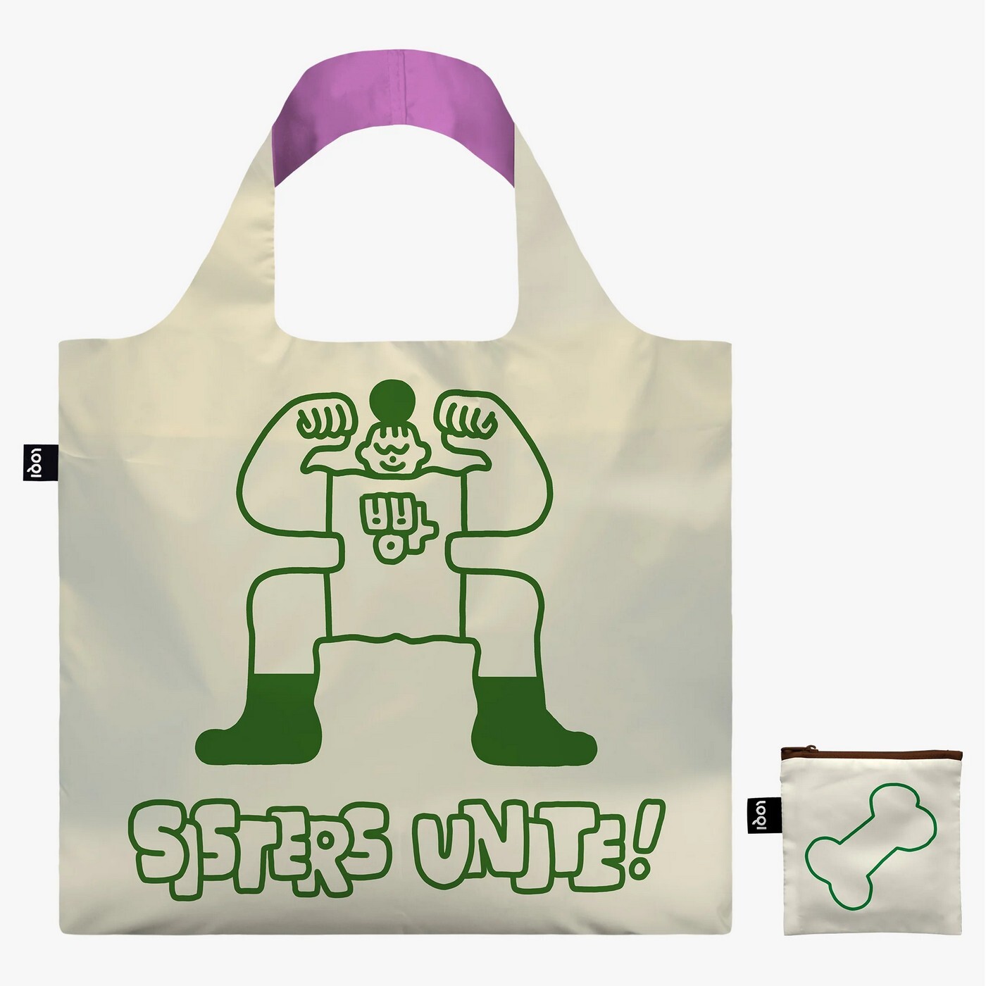 Skládací nákupní taška LOQI HAEIN KIM Sisters Unite