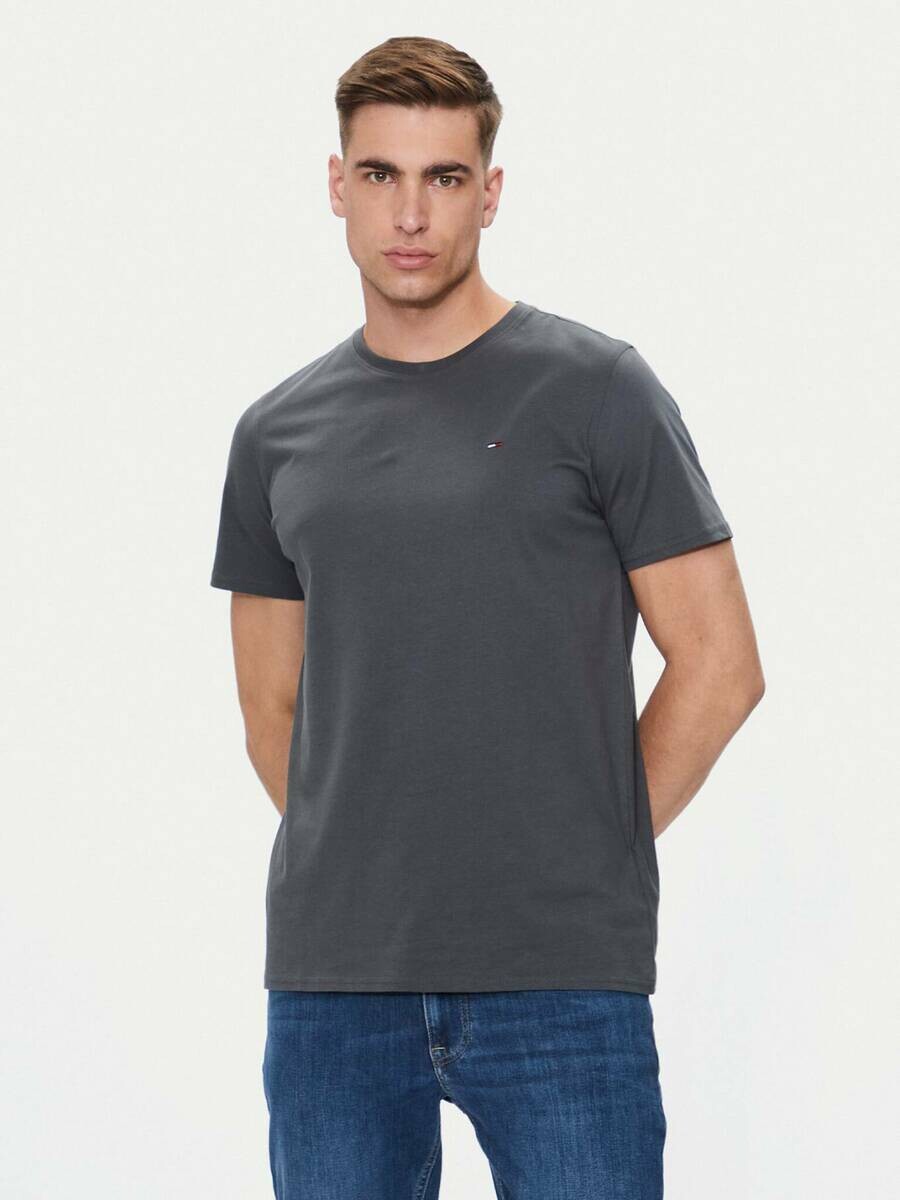 Tommy Jeans pánské šedé tričko DM0DM04411 S