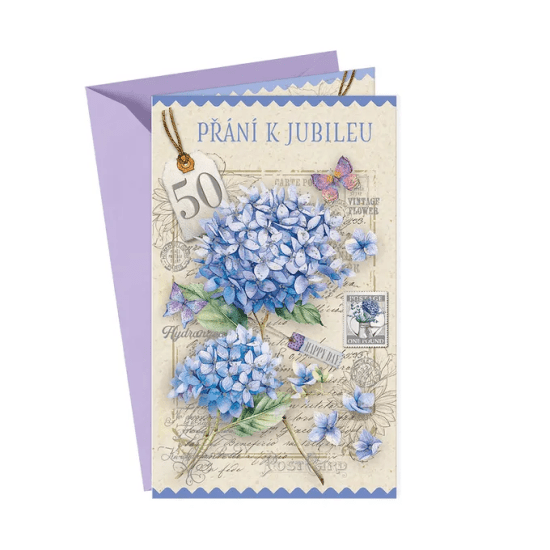 Argus Blahopřání k 50. narozeninám - klopa na peníze - 15-6574c50