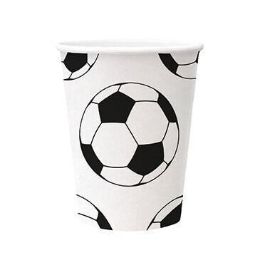 POL-MAK Papírové kelímky - Soccer Ball - 250 ml - 8 ks - PC8003500