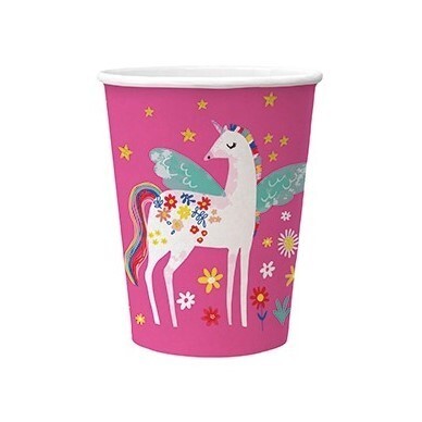 POL-MAK Papírové kelímky - Fairy Unicorn - 250 ml - 8 ks - PC8003800