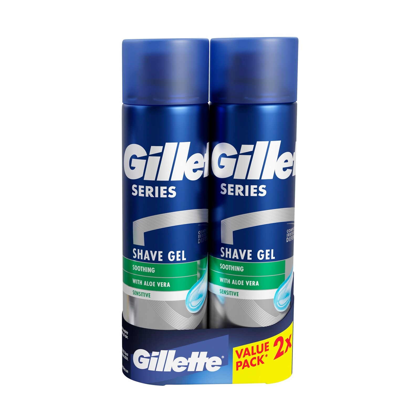 Gillette Dárková sada gelů na holení pro citlivou pleť 2 x 200 ml