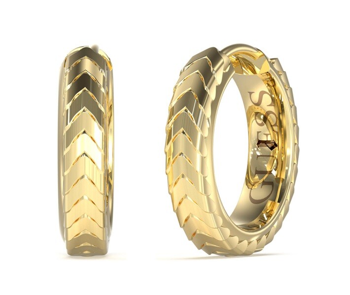 Guess Fashion pozlacené kruhy Sailor Knot JUME05021JWYGT/U