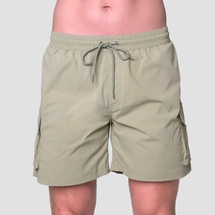 GymBeam Men‘s Swim Cargo Shorts Olive