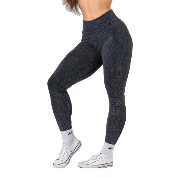 Nebbia Washed legíny s vysokým pasem GYM WARRIOR 776