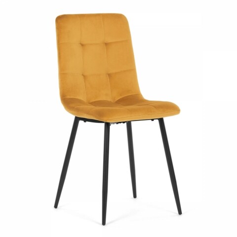 Židle jídelní, žlutá sametová látka, nohy černý kov CT-281 YEL4 CT-281 YEL4 Autronic